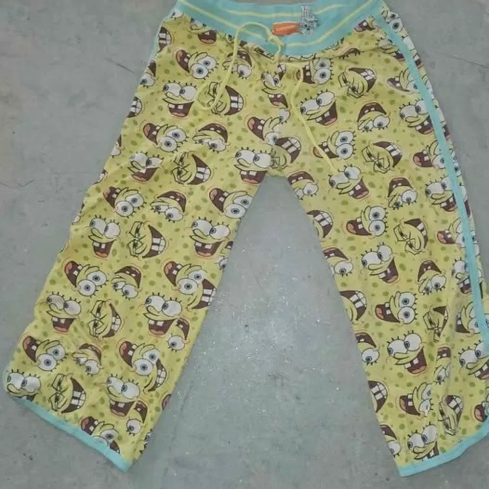 Kids Spongebob Square Pants Pajama Bottoms Size M Cute Bedtime Cartoon Nice